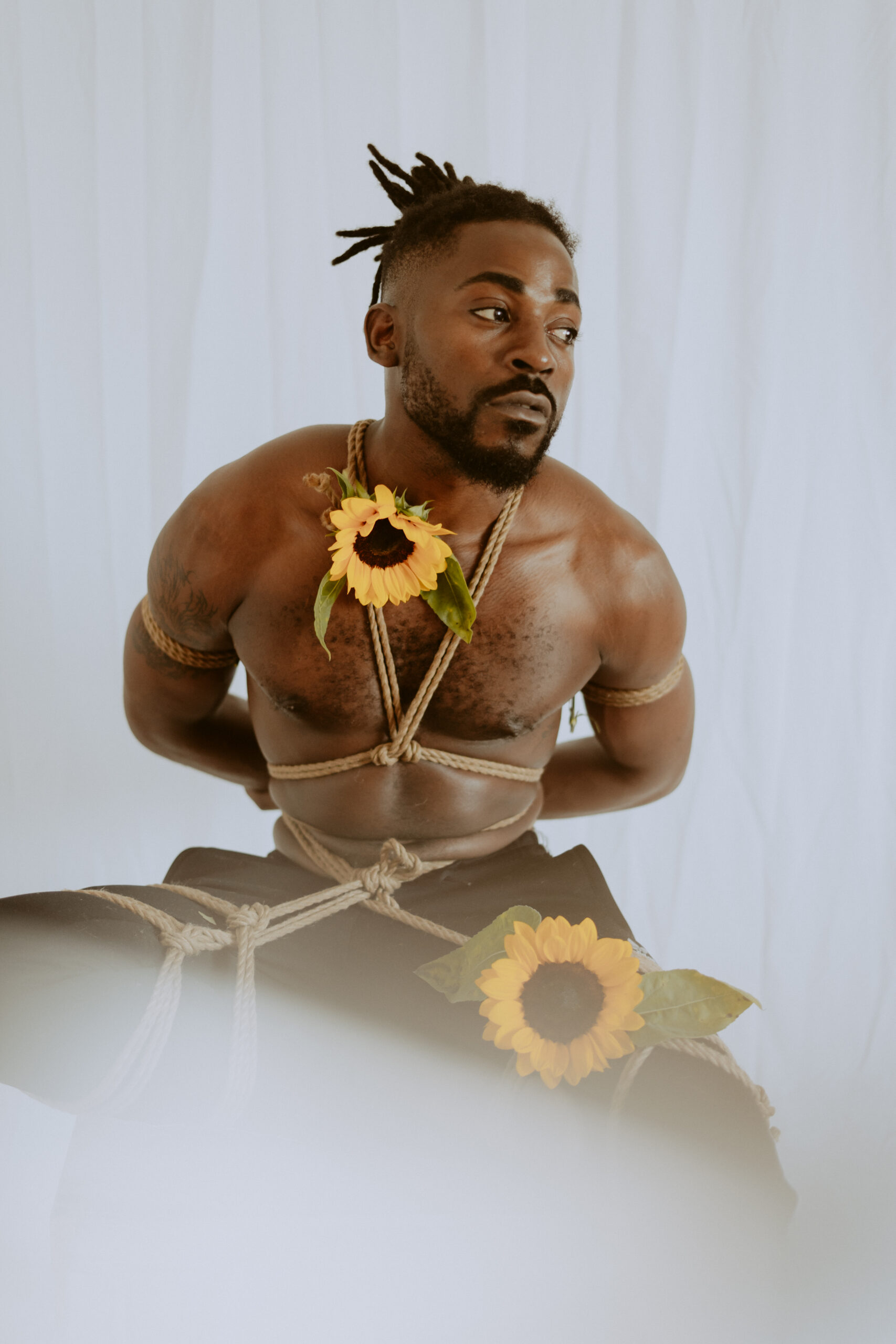 Intimate shibari session