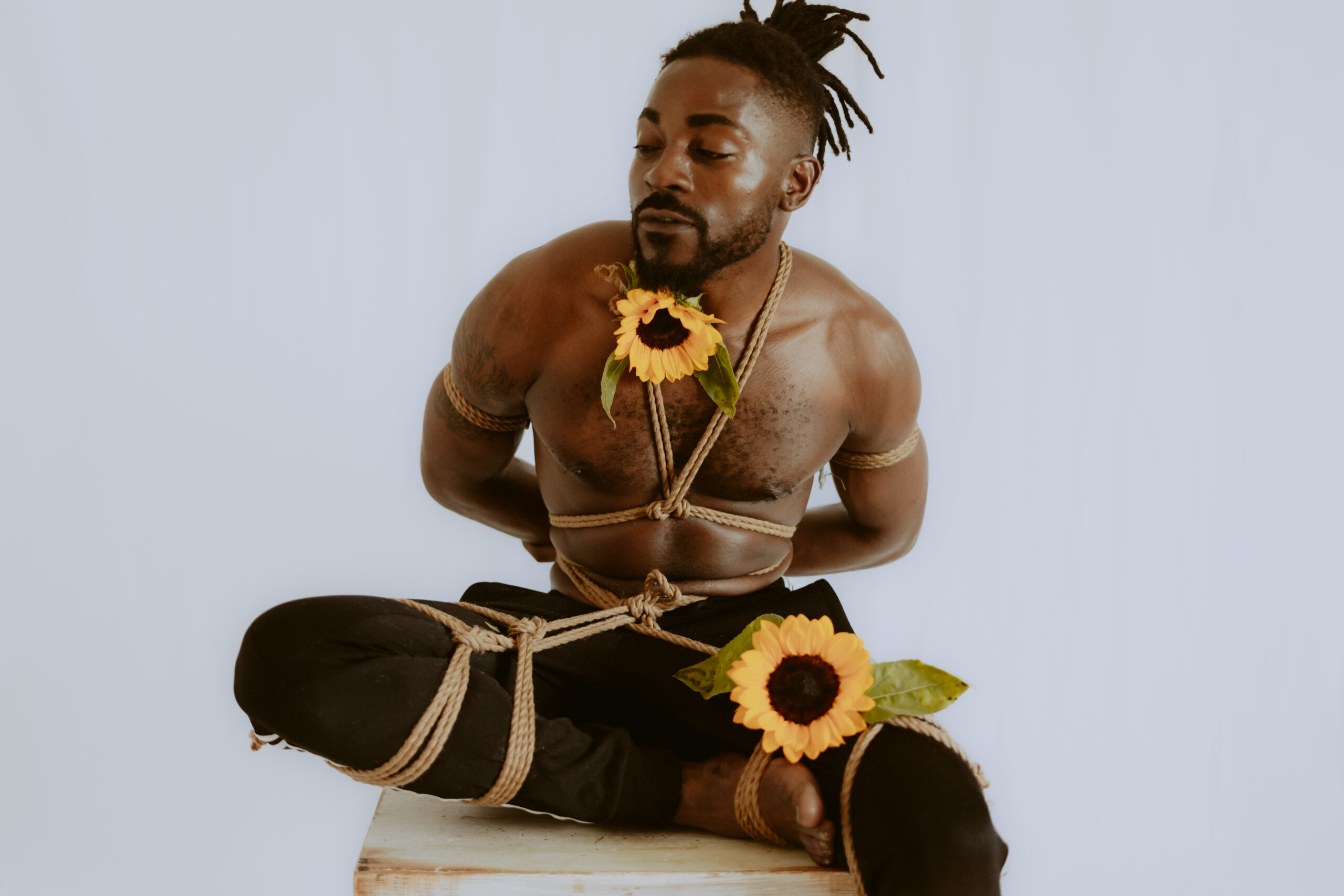 Intimate shibari session