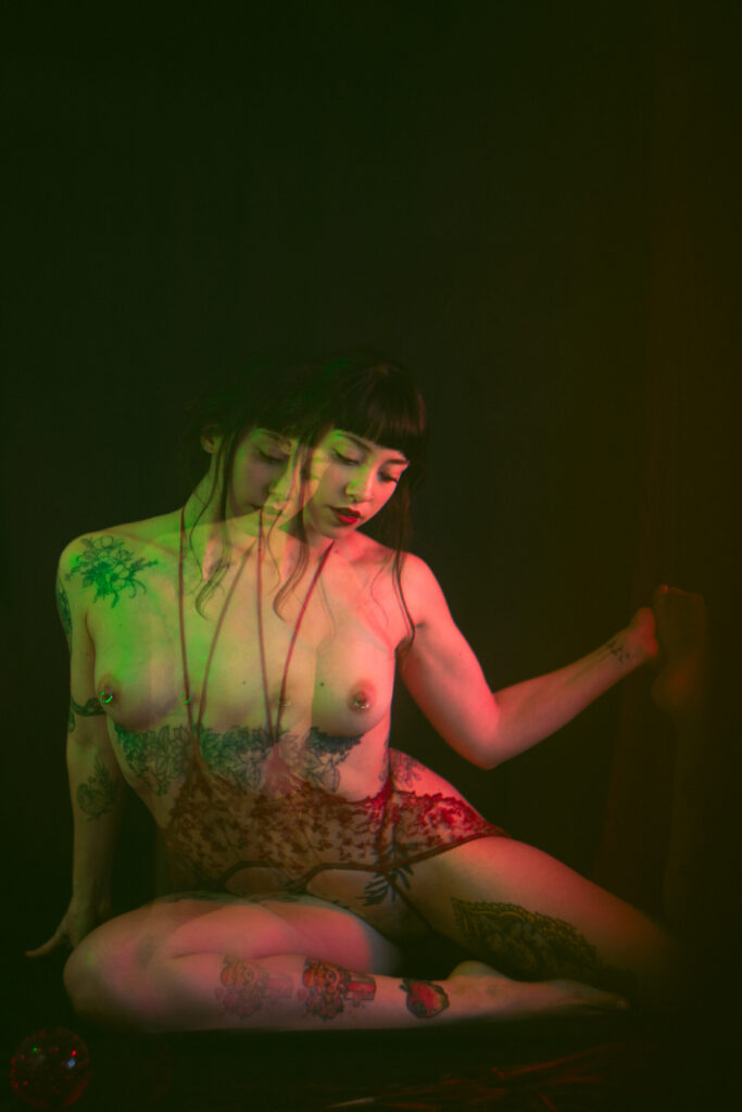 Lingerie photo session in studio