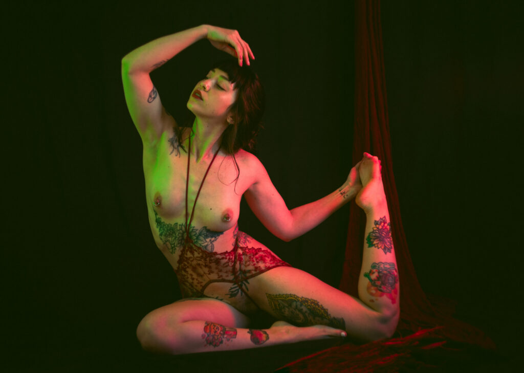 Lingerie photo session in studio