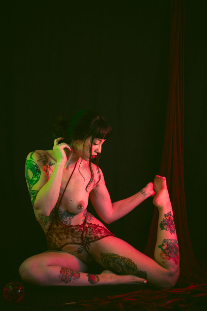 Lingerie photo session in studio