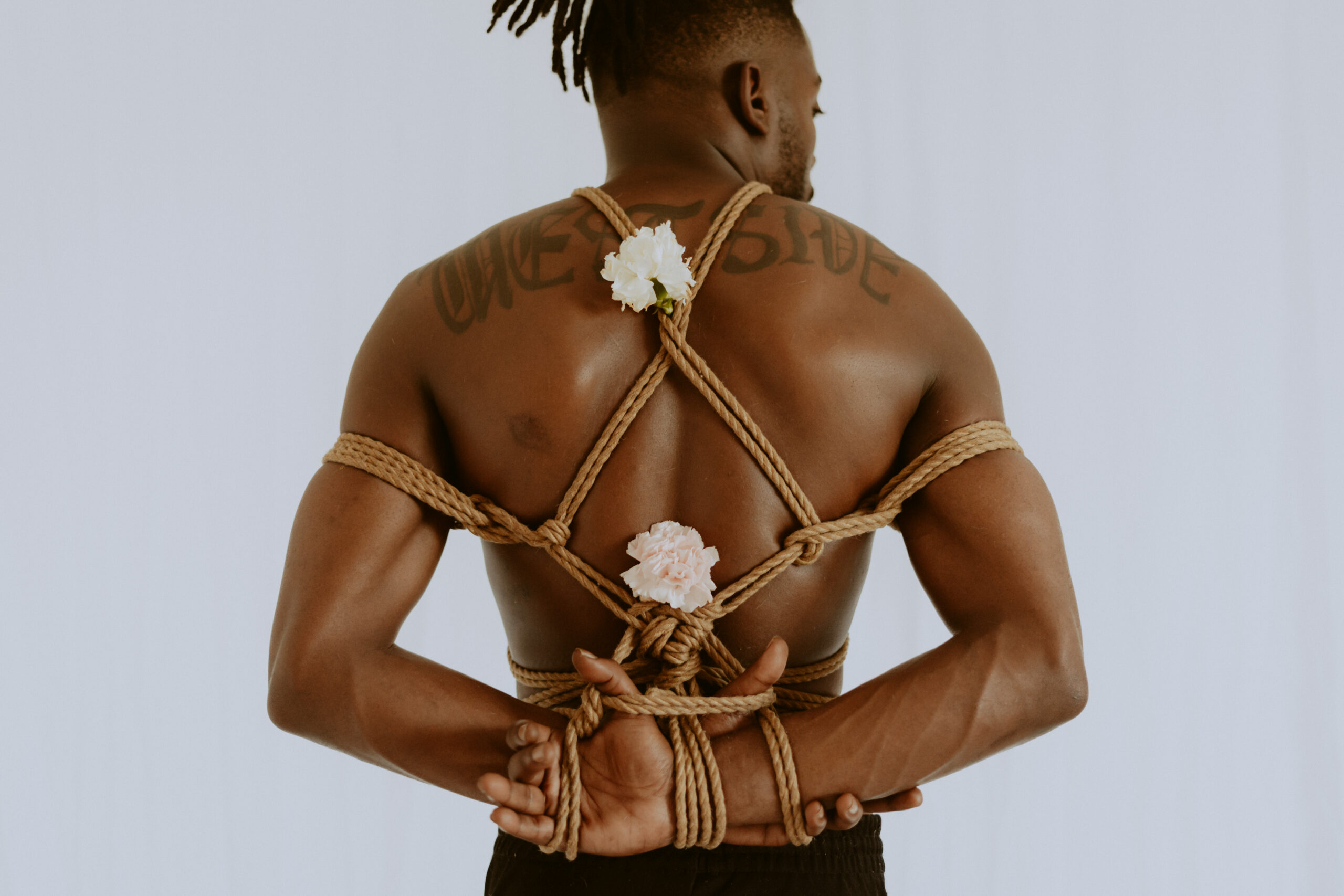 Intimate shibari session