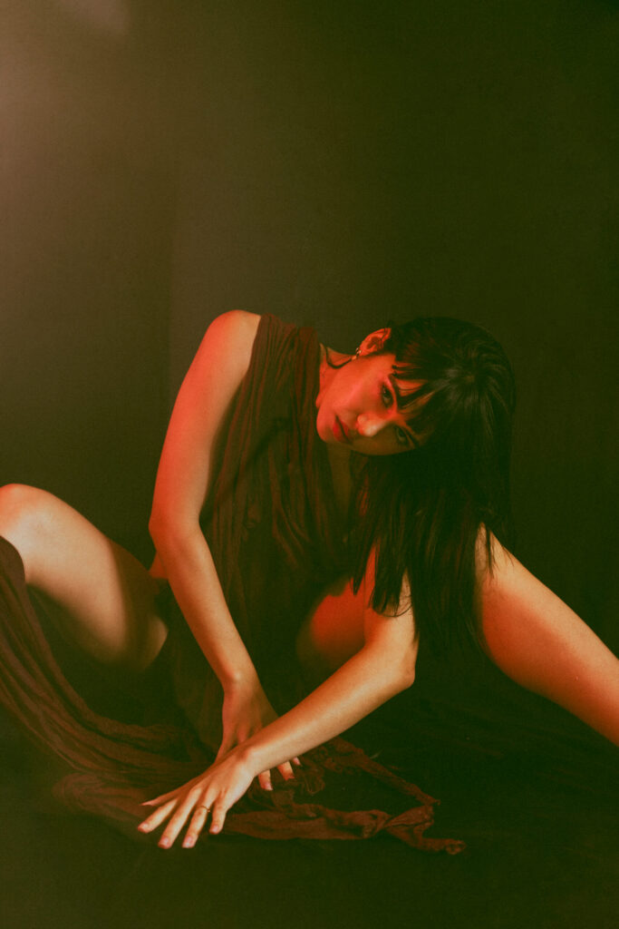 Nude photo shoot in studio