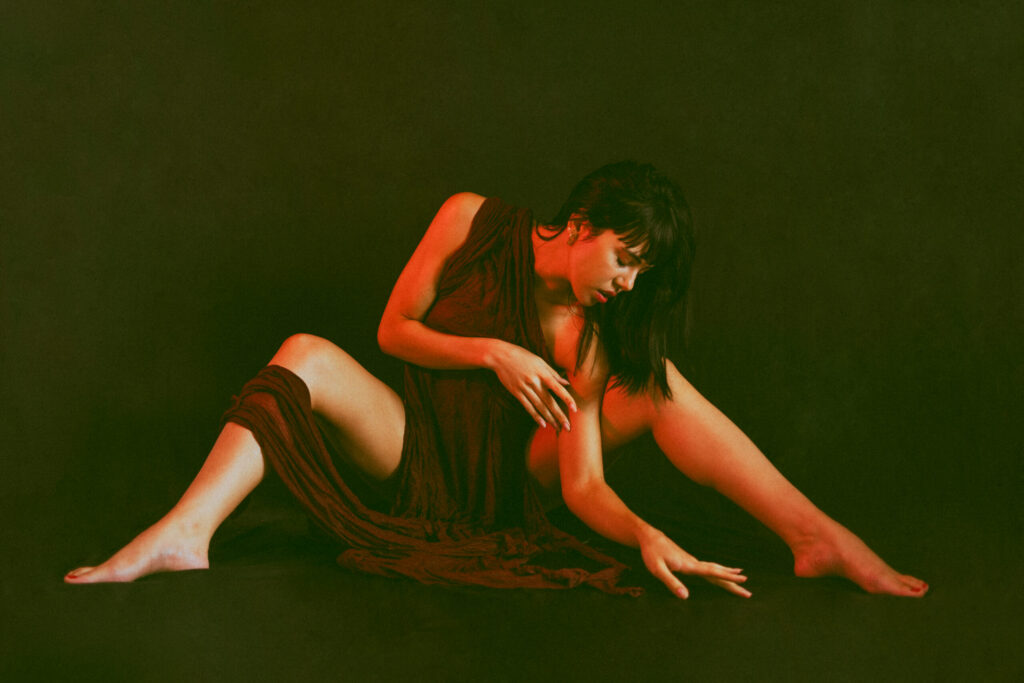 Nude photo shoot in studio