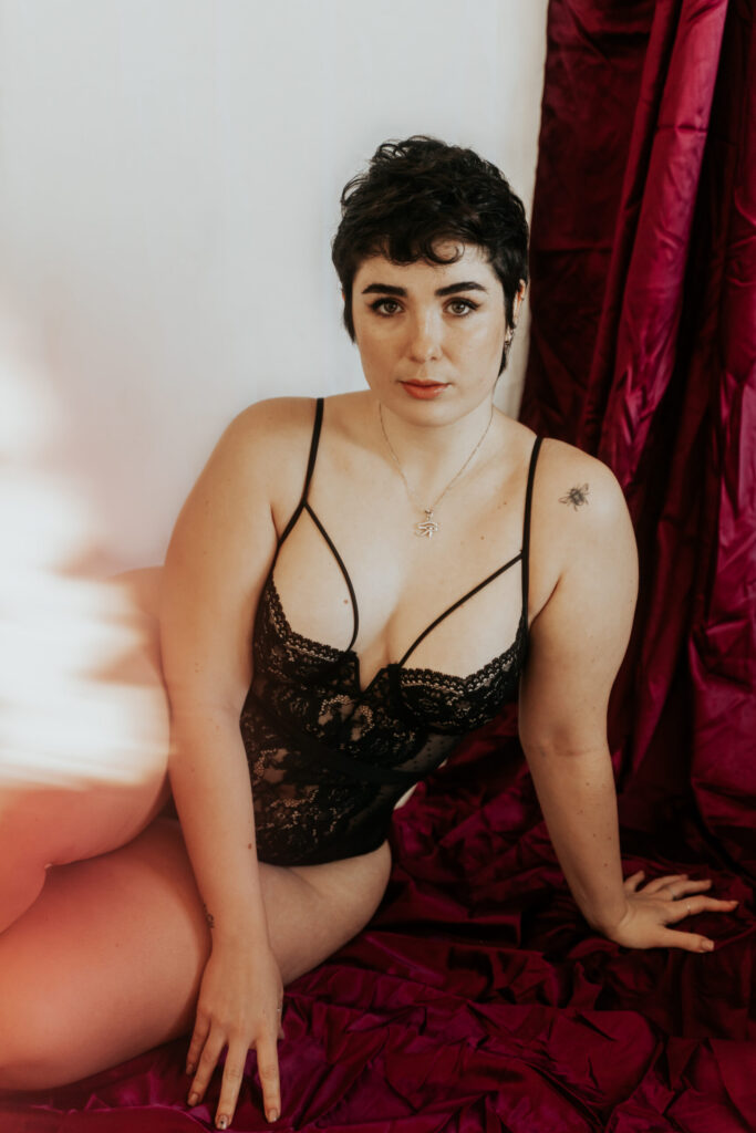 Sesión de fotos de lencería en estudio