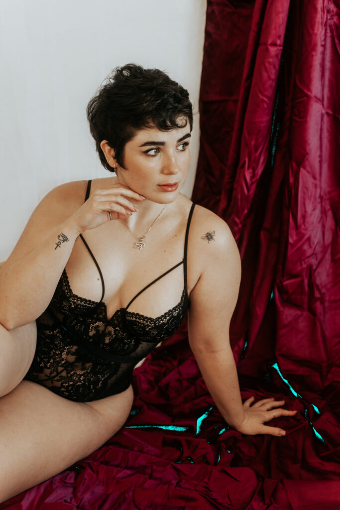 Sesión de fotos de lencería en estudio