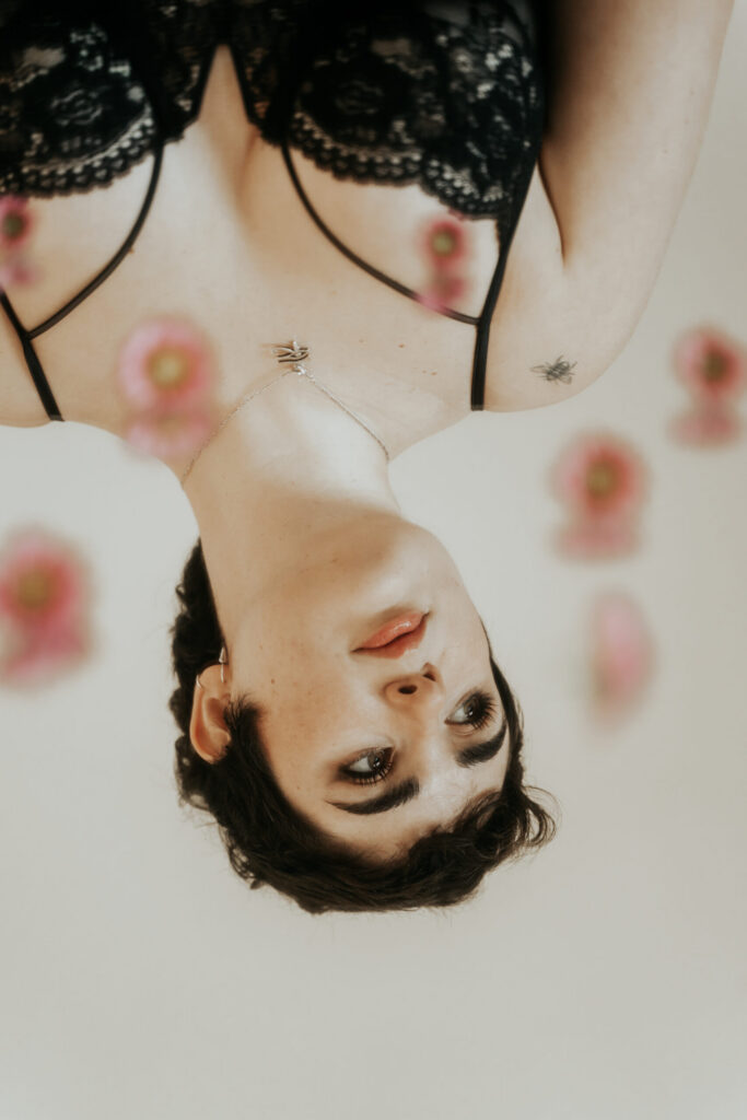 Sesión de fotos de lencería en estudio