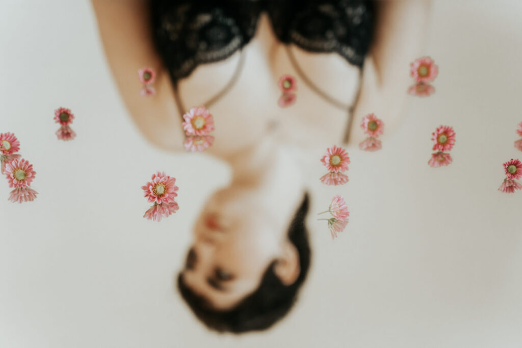 Sesión de fotos de lencería en estudio