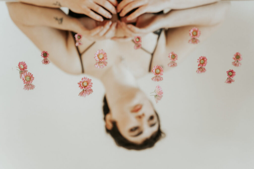 Sesión de fotos de lencería en estudio