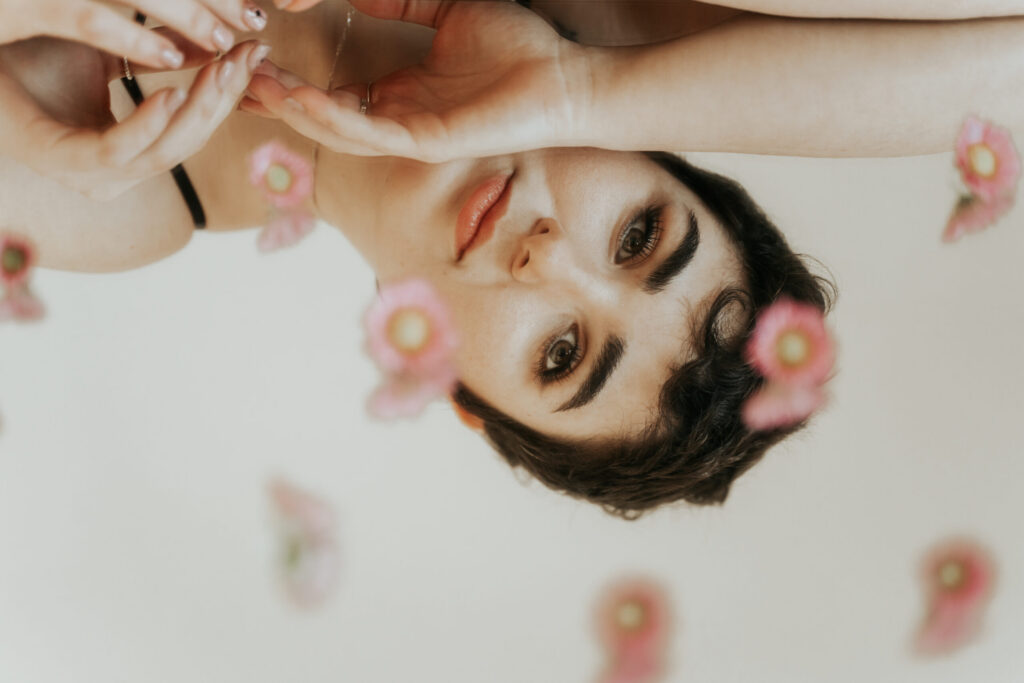 Sesión de fotos de lencería en estudio