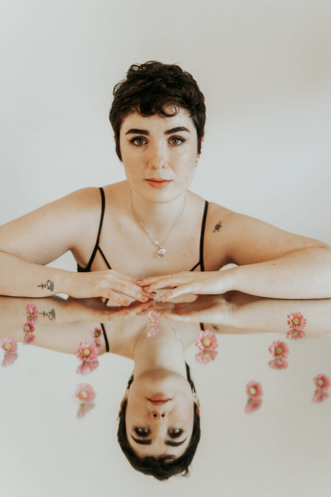 Sesión de fotos de lencería en estudio