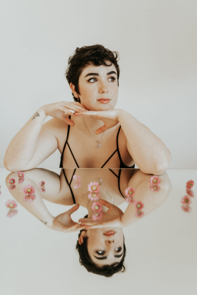 Sesión de fotos de lencería en estudio