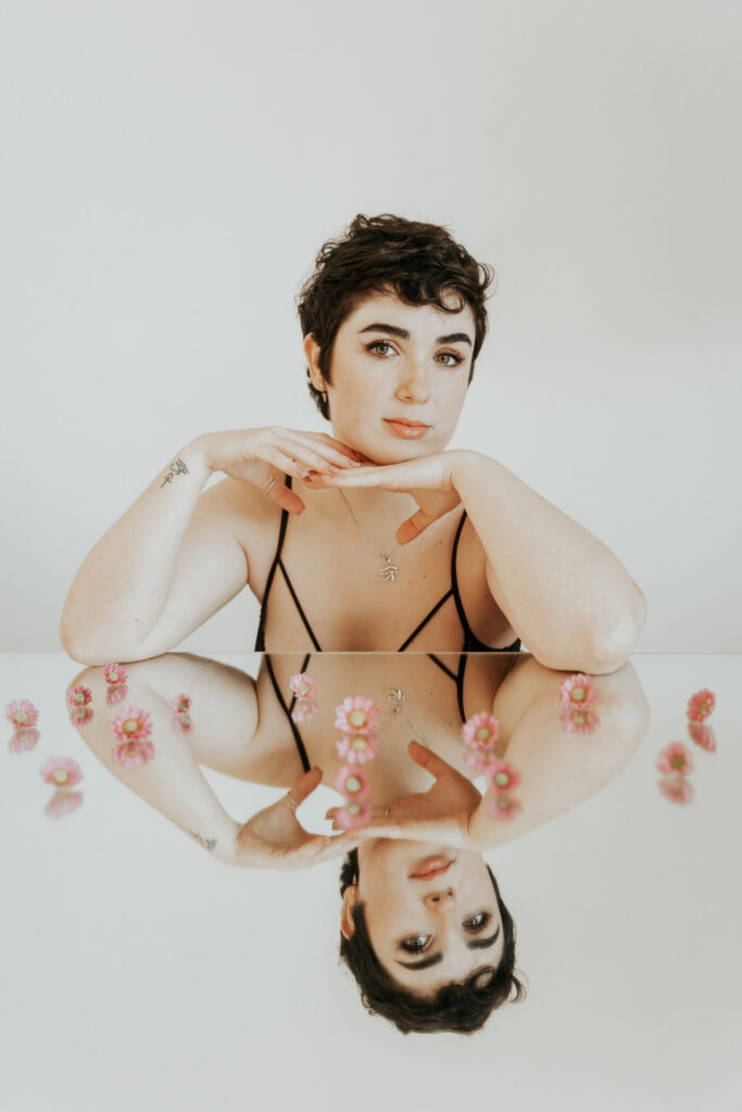 Sesión de fotos de lencería en estudio