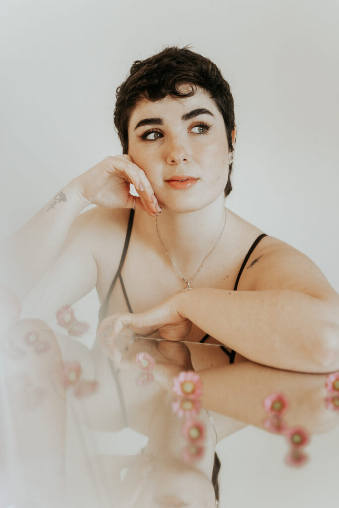 Sesión de fotos de lencería en estudio