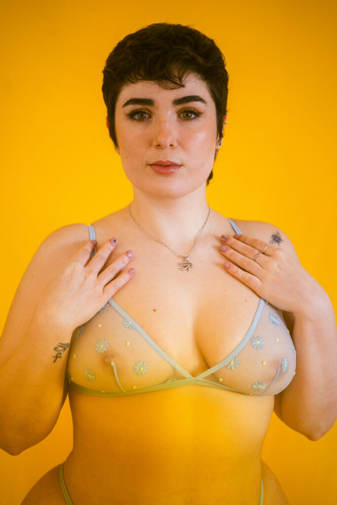 Sesión de fotos de lencería en estudio