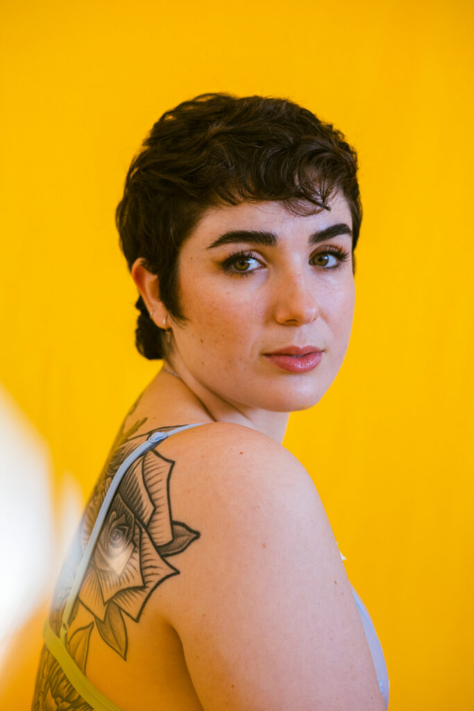 Sesión de fotos de lencería en estudio