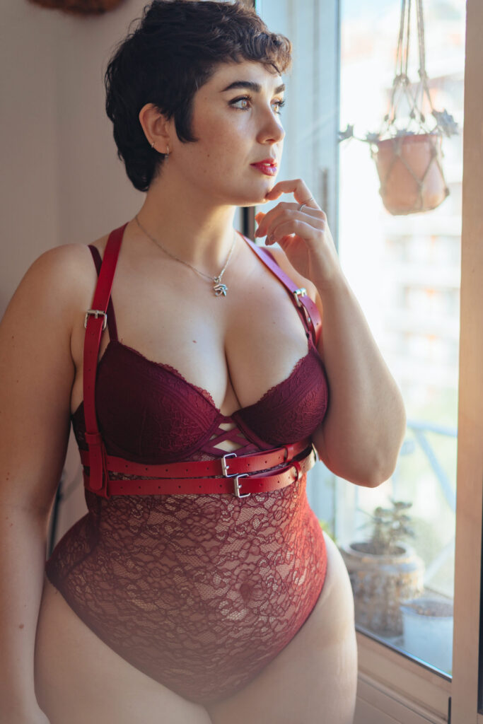 Sesión de fotos de lencería en estudio