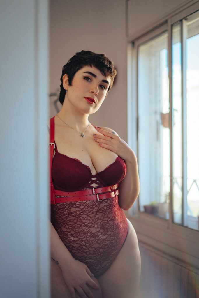 Sesión de fotos de lencería en estudio
