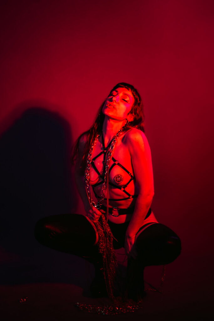 BDSM photoshoot in studio