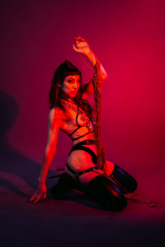 BDSM photoshoot in studio