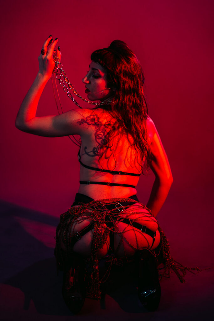 BDSM photoshoot in studio