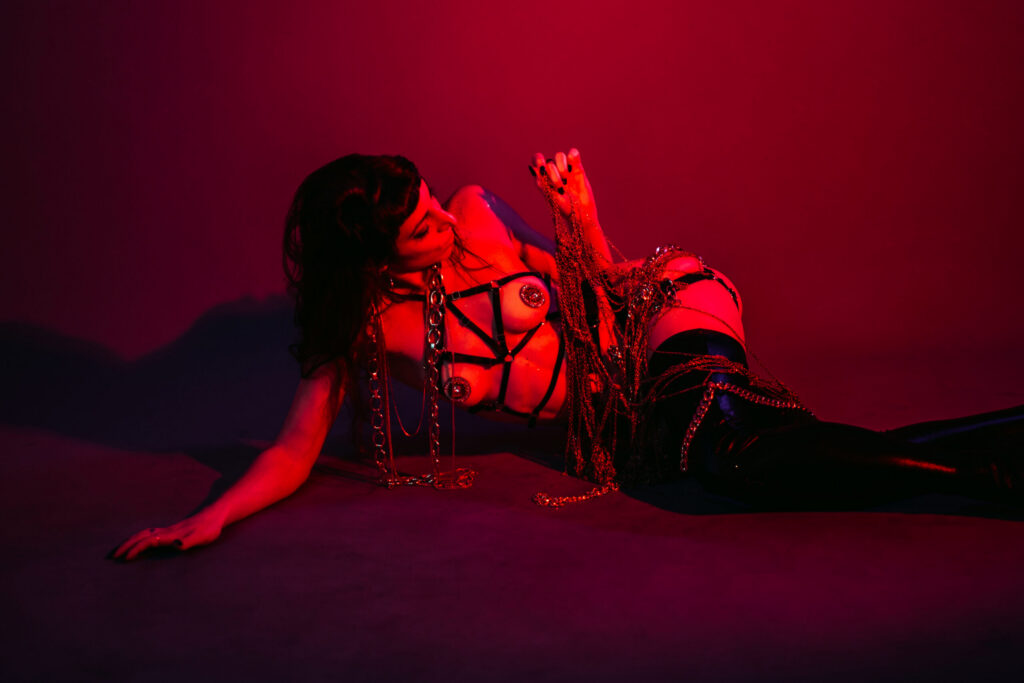 BDSM photoshoot in studio