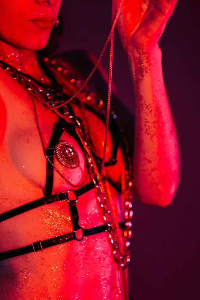 BDSM photoshoot in studio