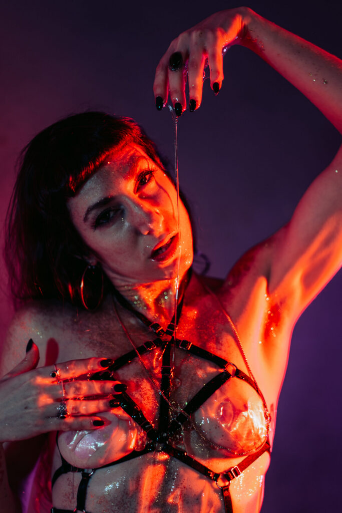 BDSM photoshoot in studio