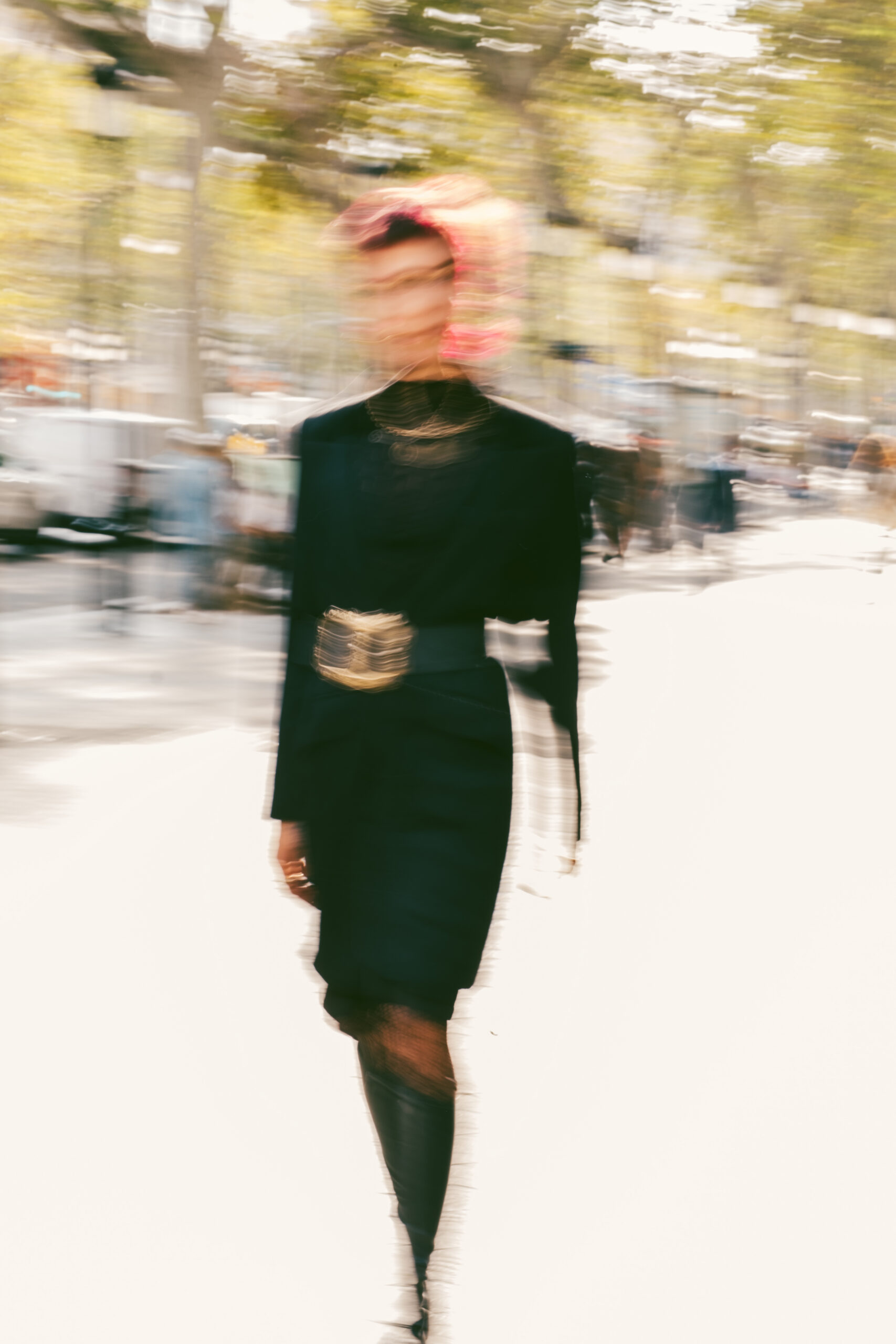 Fashion model photoshoot outdoors