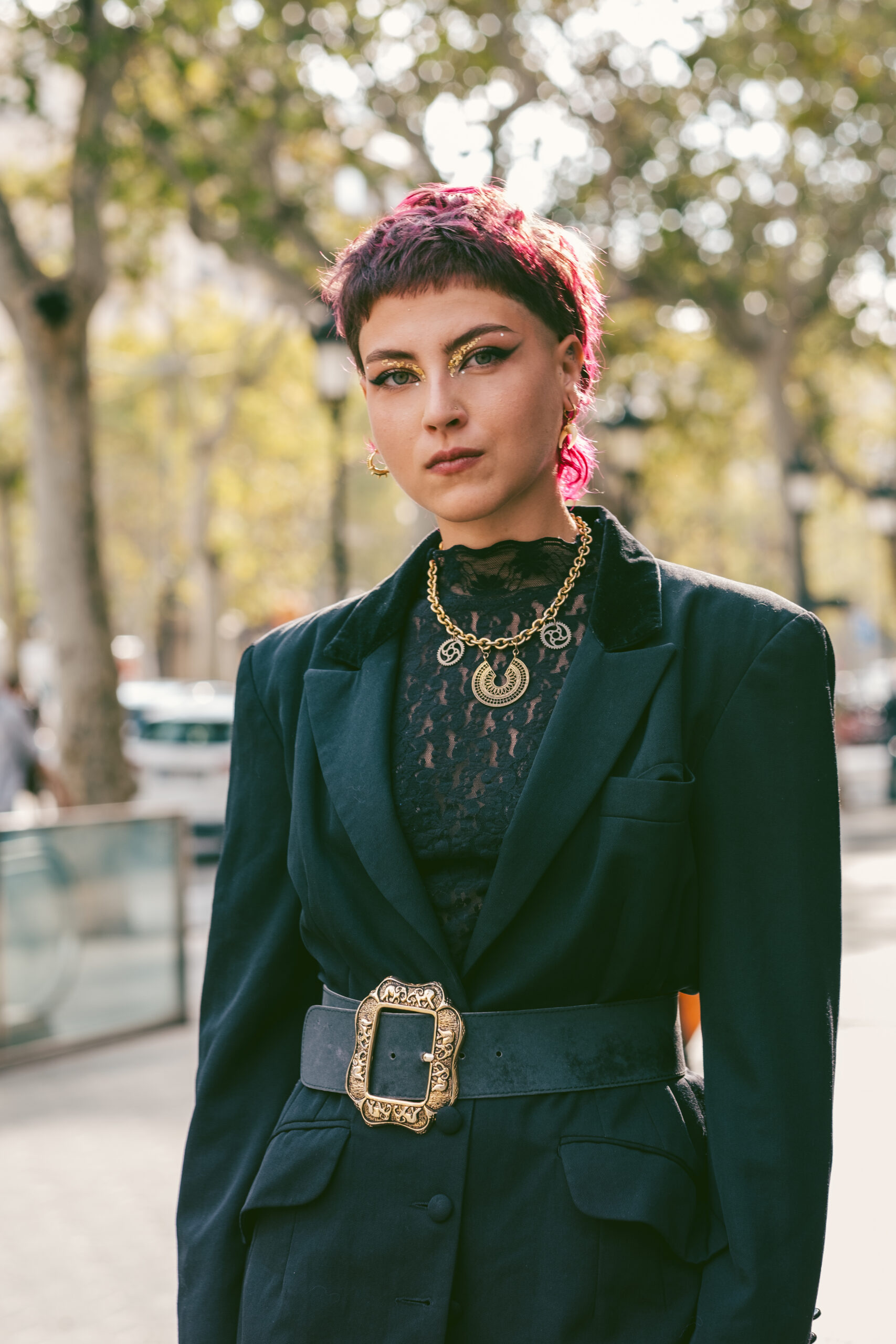 Fashion model photoshoot outdoors