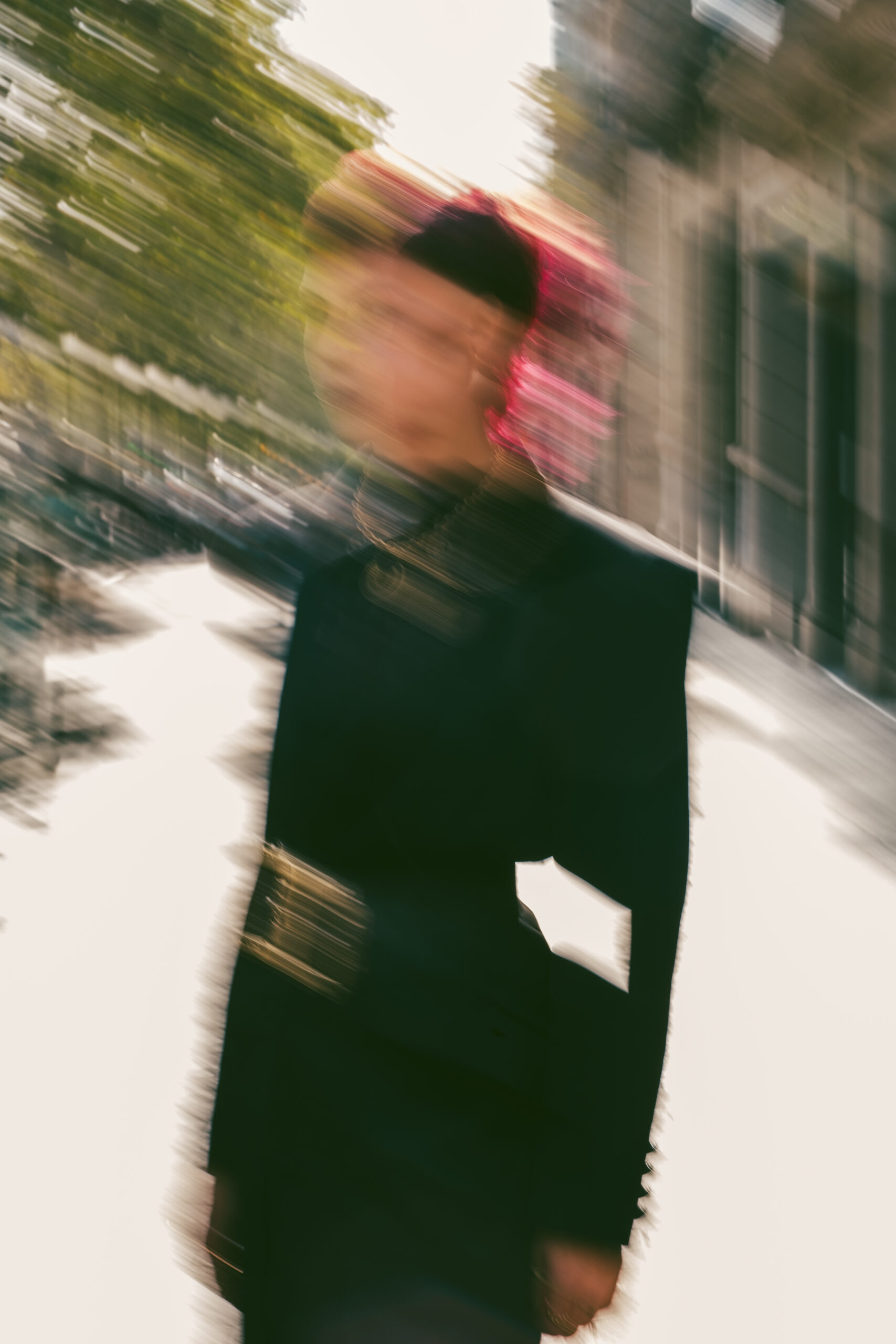 Fashion model photoshoot outdoors