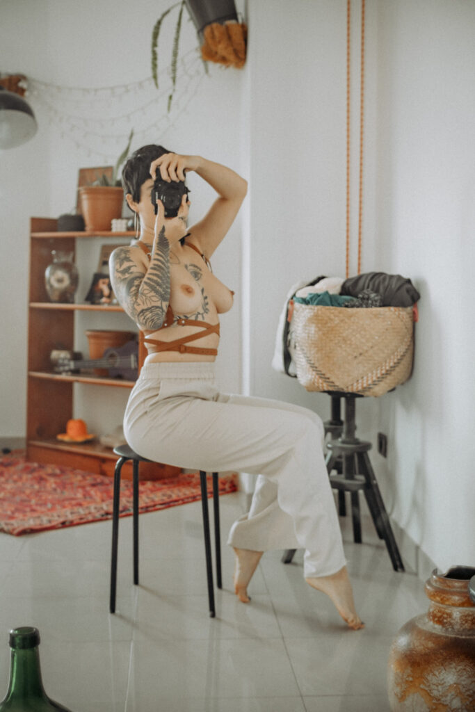 Self-portraits at home