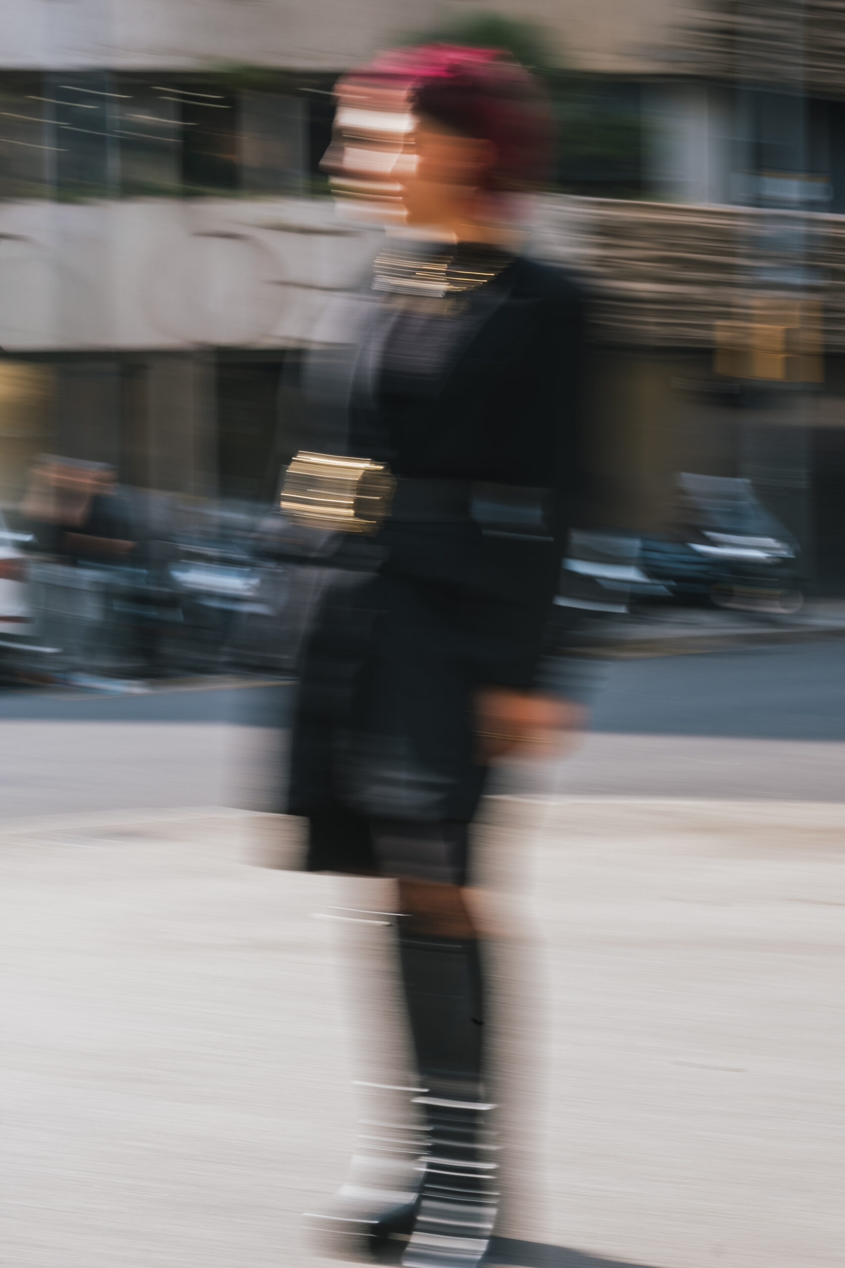 Fashion model photoshoot outdoors