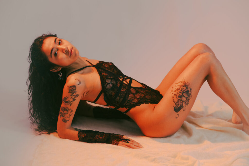 Lingerie photo session in studio