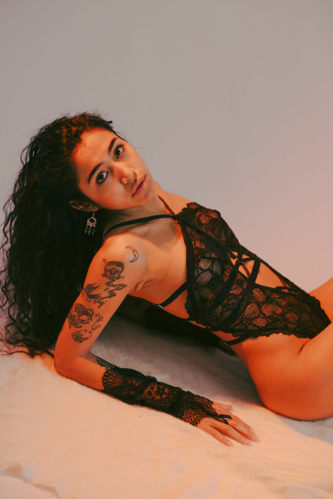 Lingerie photo session in studio