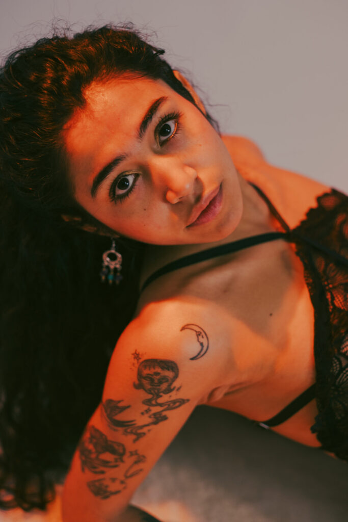 Lingerie photo session in studio