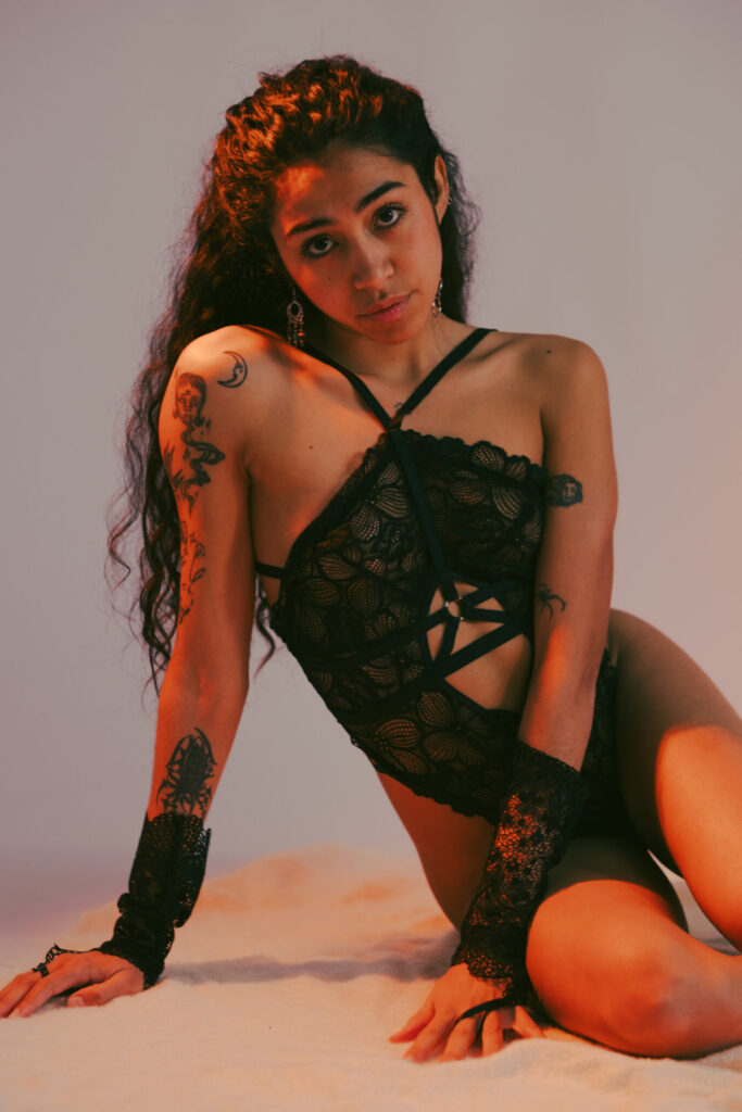 Lingerie photo session in studio