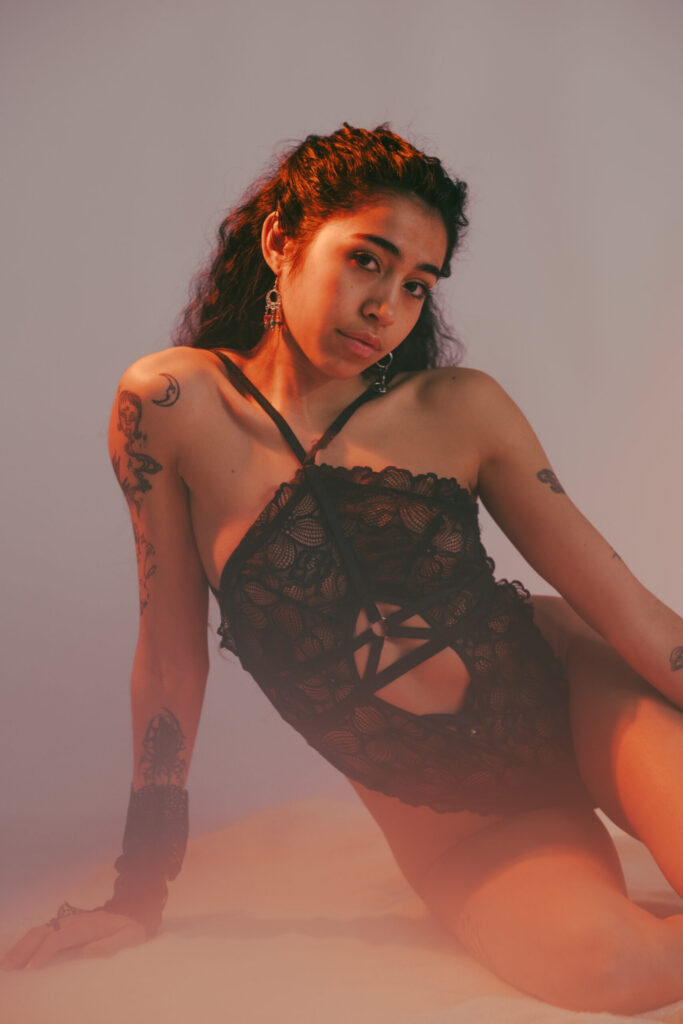 Lingerie photo session in studio