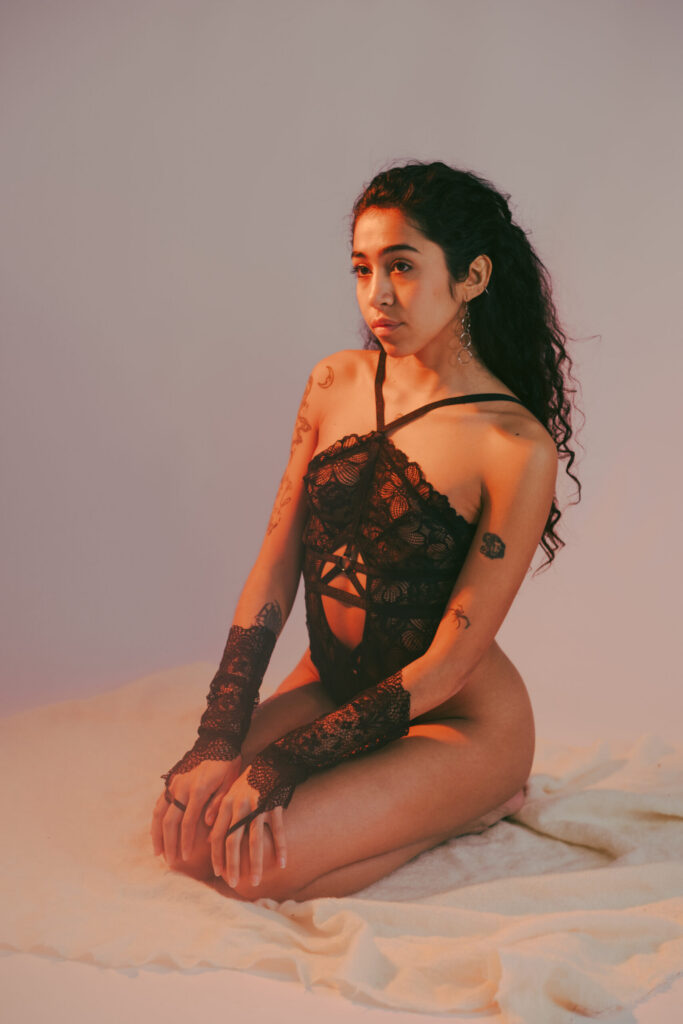 Lingerie photo session in studio