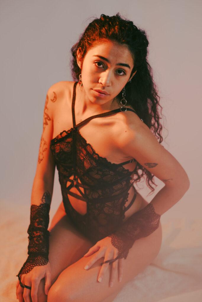 Lingerie photo session in studio