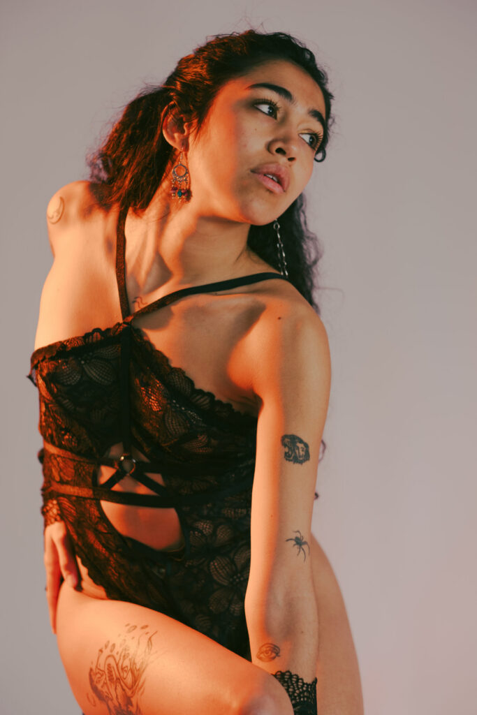 Lingerie photo session in studio