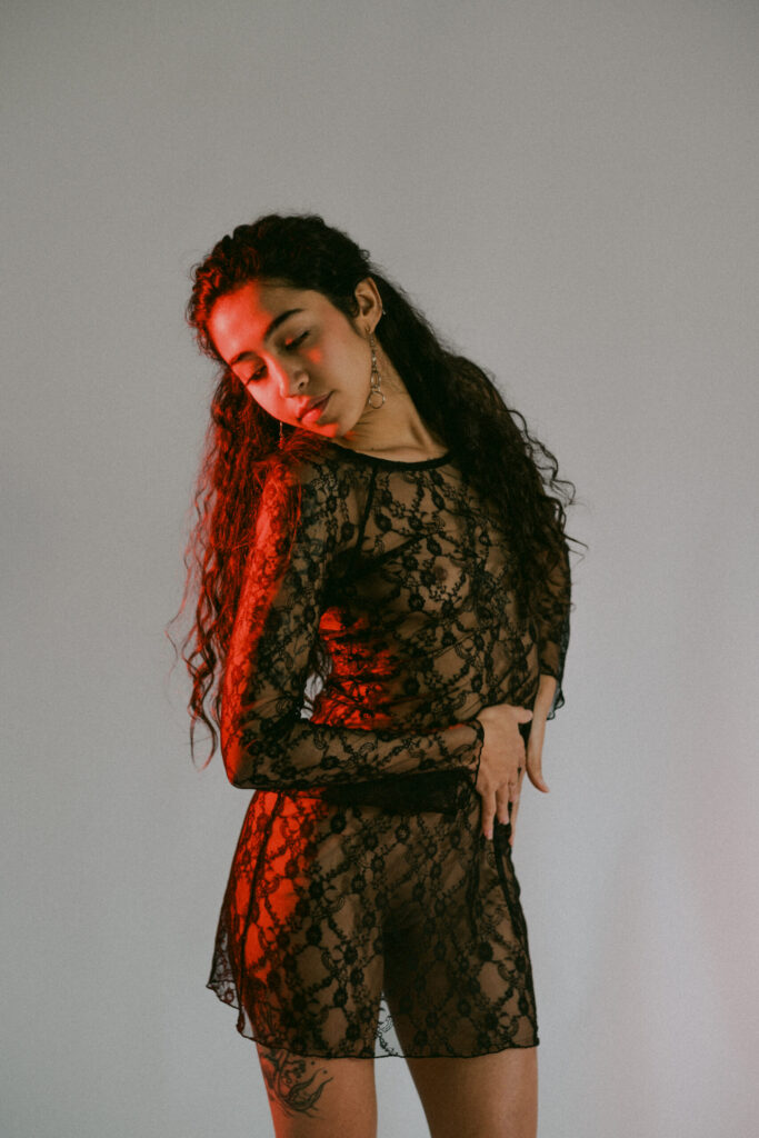 Lingerie photo session in studio