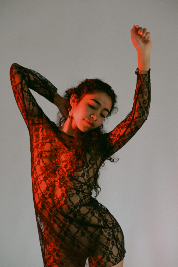 Lingerie photo session in studio