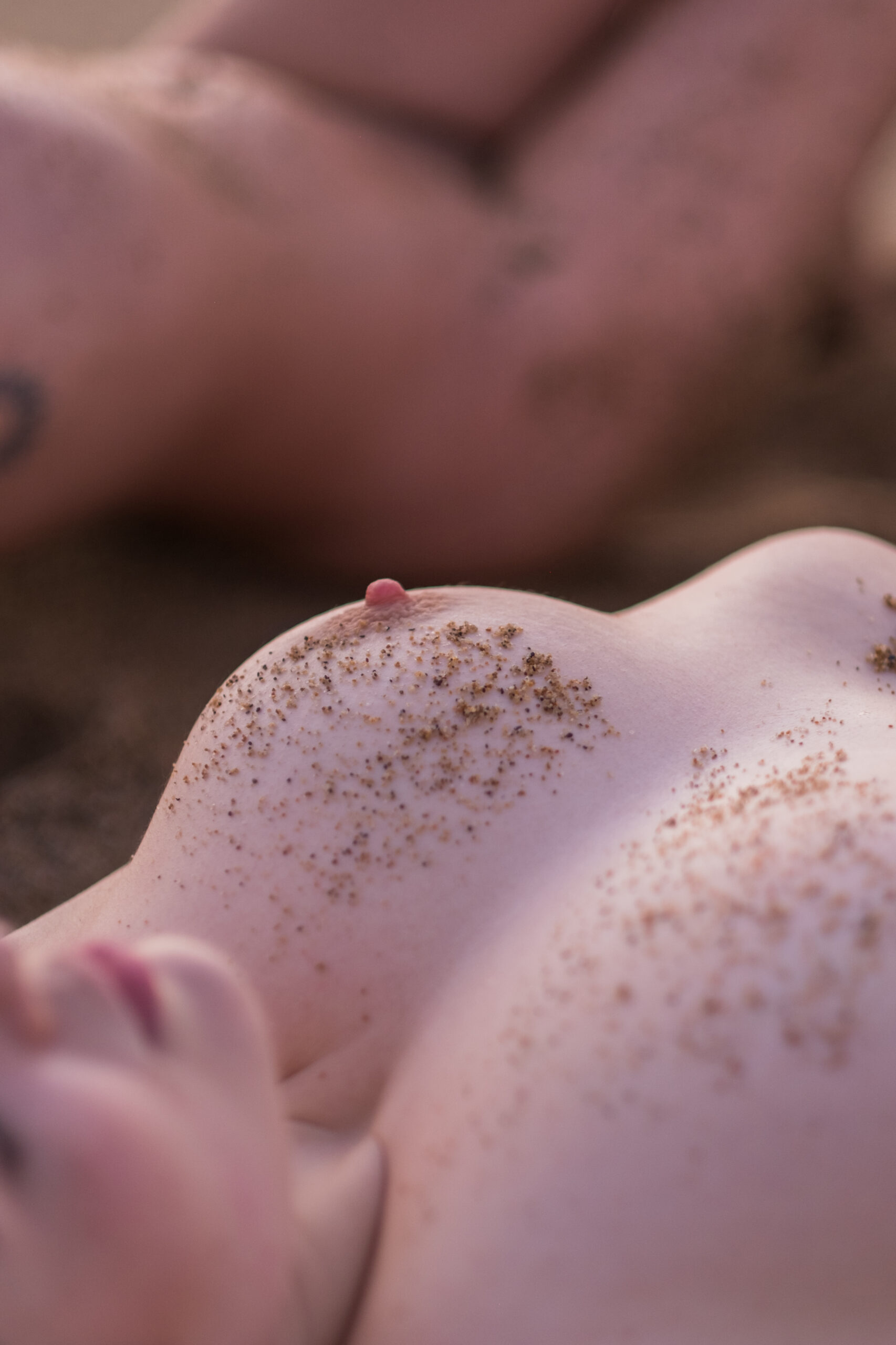 Nude photoshoot on the beach. Conscious photography workshop 