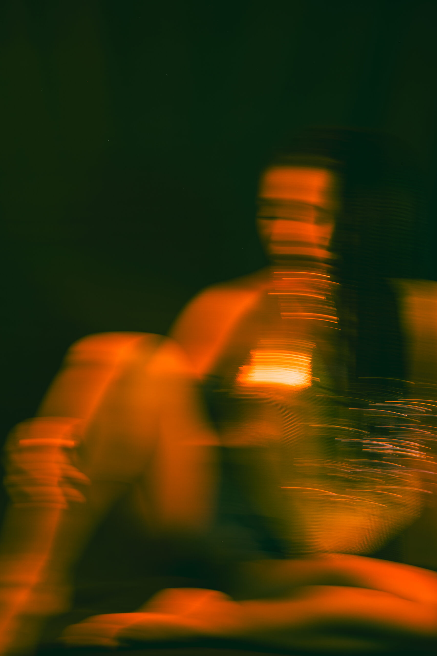 Studio photo session with artificial light