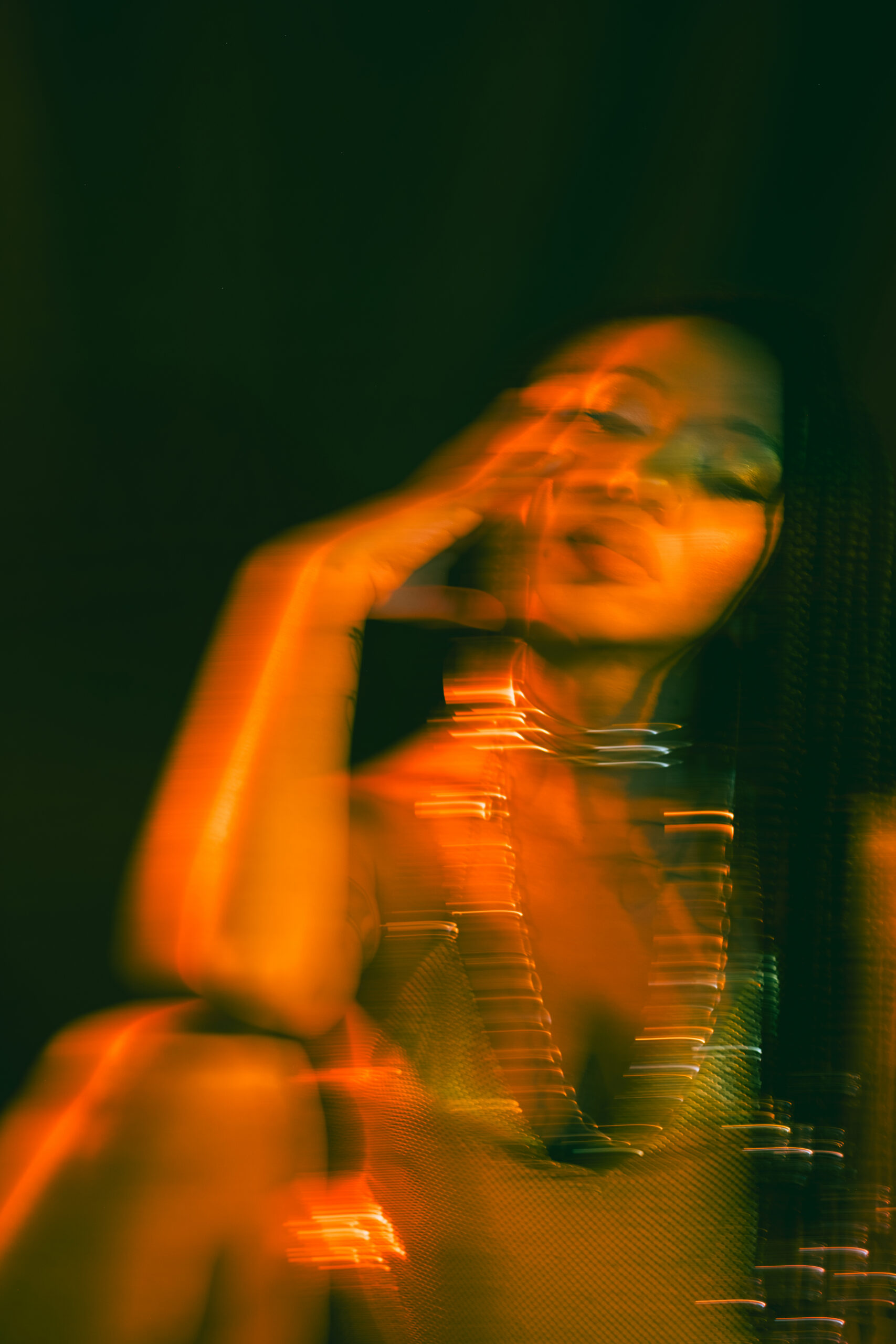 Studio photo session with artificial light