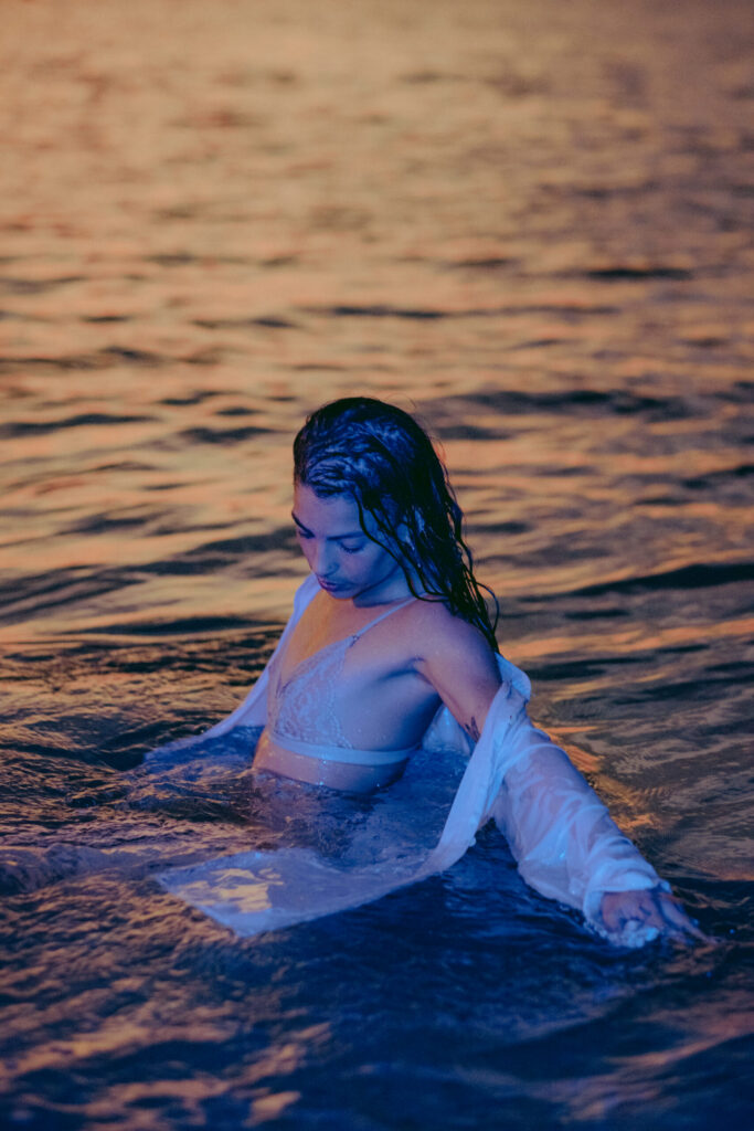 Sunrise photoshoot on the beach. Mindful photography workshop 