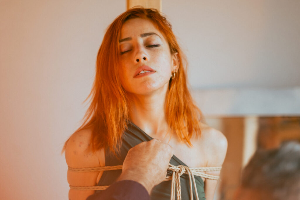 Intimate shibari session