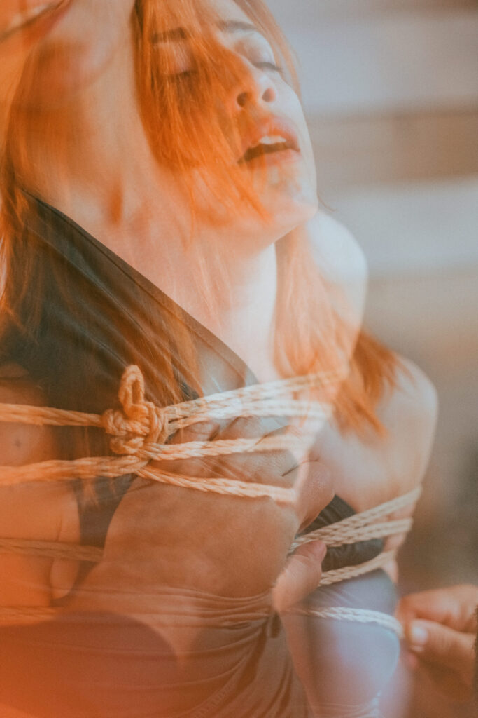 Intimate shibari session