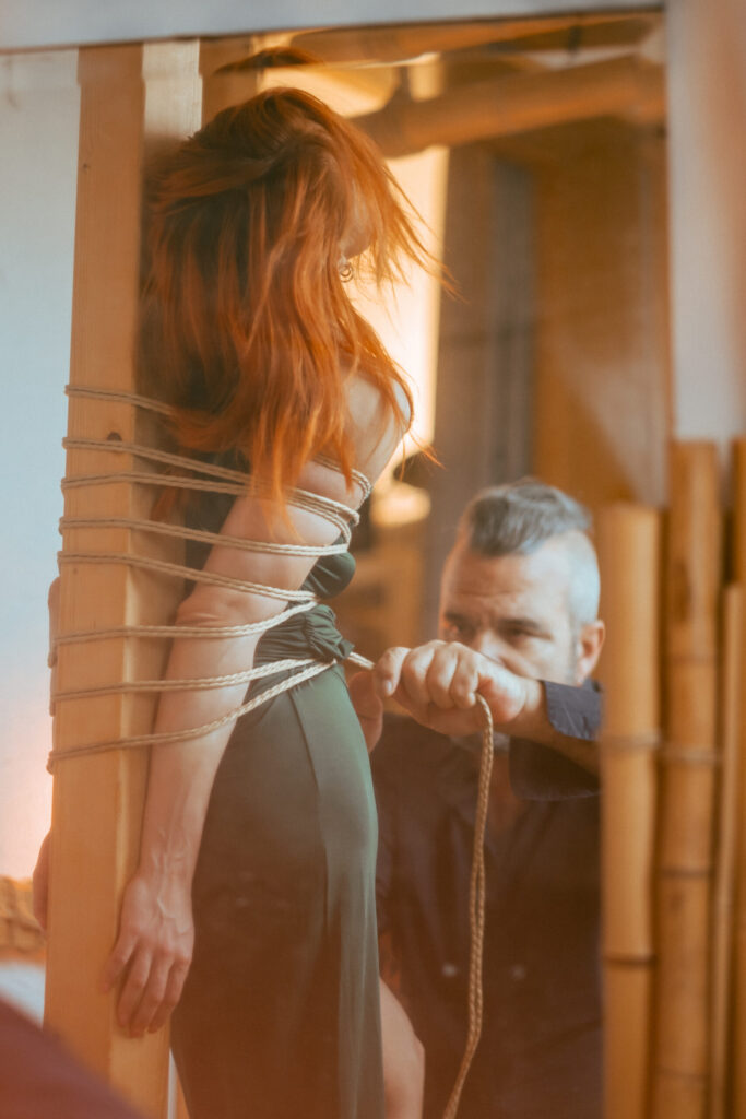 Intimate shibari session